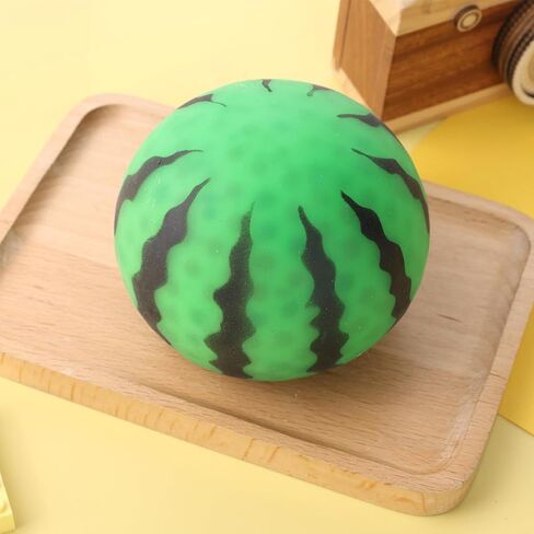 MCPINKY Watermelon Fruit Squeeze Ball, 4" Large Stress Ball Sensory Fidget Toy Large Decompress Toy for Calm Down Stress Ball Relief in Kuwait