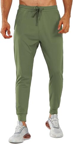NORTHYARD Men's Joggers Pants with Zipper Pockets Tapered Athletic Workout Running Sweatpants for Men in Kuwait