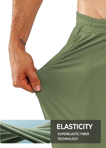 NORTHYARD Men's Joggers Pants with Zipper Pockets Tapered Athletic Workout Running Sweatpants for Men in Kuwait