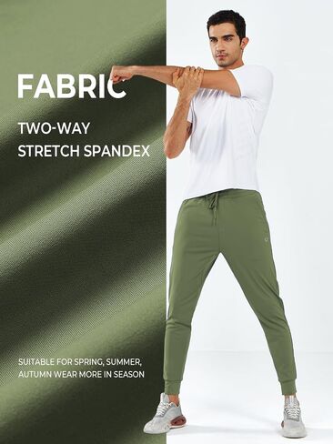 NORTHYARD Men's Joggers Pants with Zipper Pockets Tapered Athletic Workout Running Sweatpants for Men in Kuwait