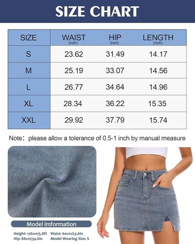 Casual Slit Denim Skort Mini Jean Skirt with Shorts Underneath High Waist Jean Skirt for Women Denim Skirt in Saudi Arabia