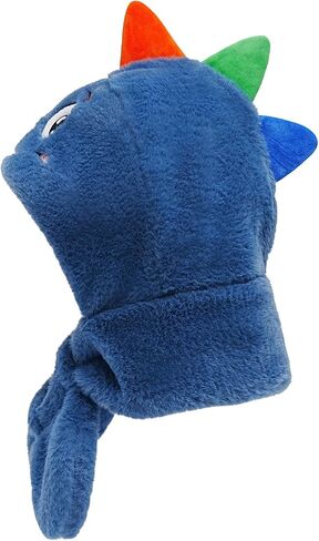 Winter Fuzzy Hat for Kids Cartoon Hooded Scarf Toddler Boys and Girls in Saudi Arabia