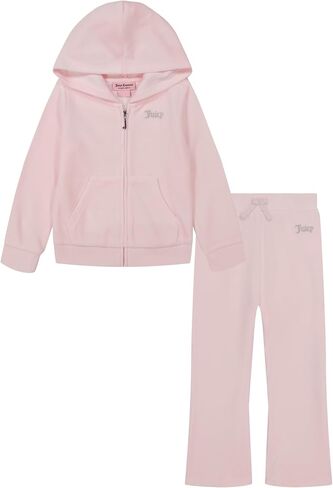 Juicy Couture girls 2pc Zip Up Velour Jog Set in Saudi Arabia