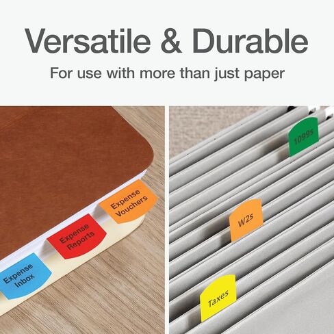 Redi-Tag Laser Printable Tabs, Permanent Index Tabs, Customizable Adhesive Labels, Assorted Tropical Colors, 1.125" x 1.25", 375 Per Pack (1006789) in Saudi Arabia