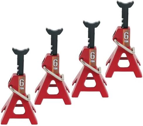 4 Pack 1/10 RC Scale Metal Jack Stand Repair for Traxxas TRX4 Axial SCX10 1/10 RC Climbing Car,Note: for 1:10 RC Cars only, not for Real Cars(Red) in Saudi Arabia