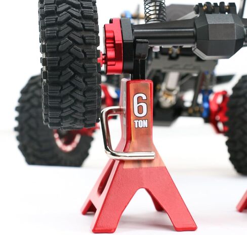 4 Pack 1/10 RC Scale Metal Jack Stand Repair for Traxxas TRX4 Axial SCX10 1/10 RC Climbing Car,Note: for 1:10 RC Cars only, not for Real Cars(Red) in Saudi Arabia