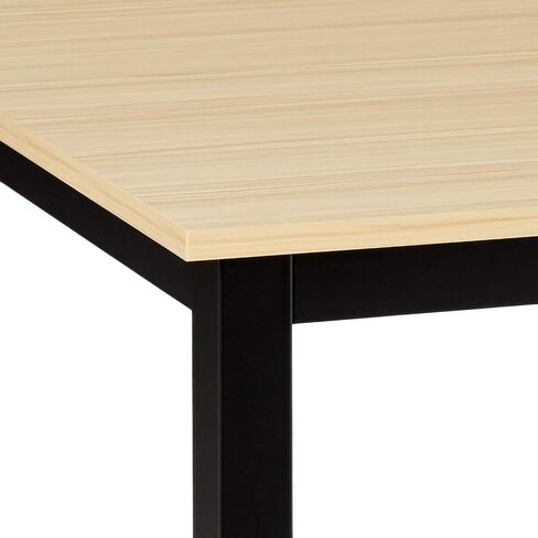 Halter Computer Desk for Home Office 47" Work Table Easy Assembly Walnut Desk Black Frame in Kuwait
