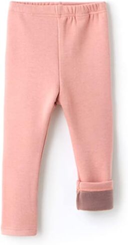 Ozkiz Toddler Fleece Pants Lined Leggings for Girls Beige in Saudi Arabia