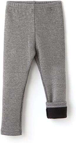 Ozkiz Toddler Fleece Pants Lined Leggings for Girls Beige in Saudi Arabia