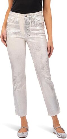 KUT from the Kloth Women's Reese High Rise Fab Ab Ankle Straight Raw Hem in Saudi Arabia