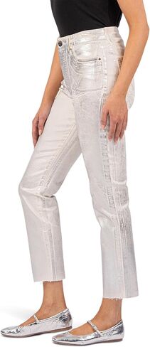 KUT from the Kloth Women's Reese High Rise Fab Ab Ankle Straight Raw Hem in Saudi Arabia