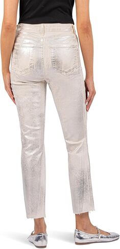 KUT from the Kloth Women's Reese High Rise Fab Ab Ankle Straight Raw Hem in Saudi Arabia