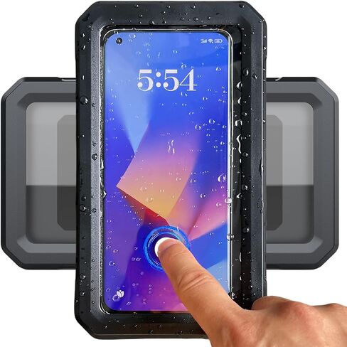 GAJUST Shower Phone Holder Waterproof,480° Rotating Shower Phone Holder with HD Touch Screen,Shower Accessories for Bathroom Bathtub Kitchen Wall Mirror for 4" - 7" Cell Phone in Kuwait