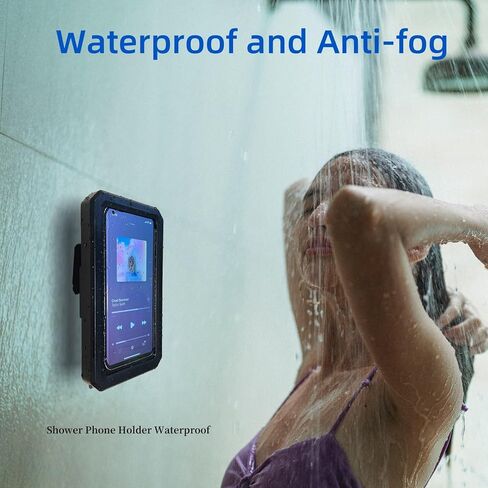 GAJUST Shower Phone Holder Waterproof,480° Rotating Shower Phone Holder with HD Touch Screen,Shower Accessories for Bathroom Bathtub Kitchen Wall Mirror for 4" - 7" Cell Phone in Kuwait