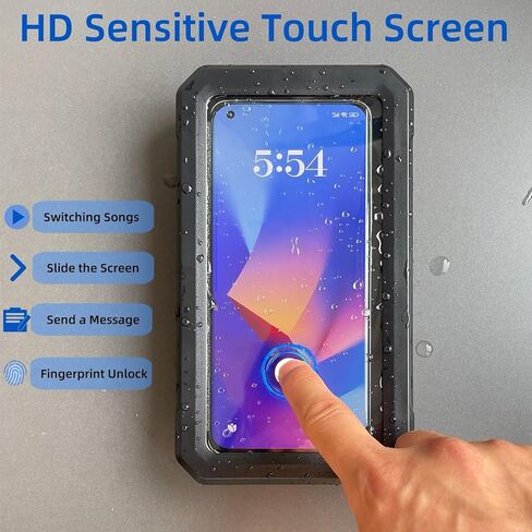 GAJUST Shower Phone Holder Waterproof,480° Rotating Shower Phone Holder with HD Touch Screen,Shower Accessories for Bathroom Bathtub Kitchen Wall Mirror for 4" - 7" Cell Phone in Kuwait