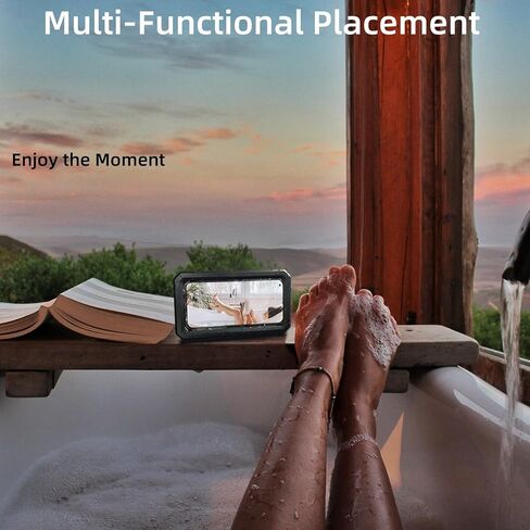 GAJUST Shower Phone Holder Waterproof,480° Rotating Shower Phone Holder with HD Touch Screen,Shower Accessories for Bathroom Bathtub Kitchen Wall Mirror for 4" - 7" Cell Phone in Kuwait