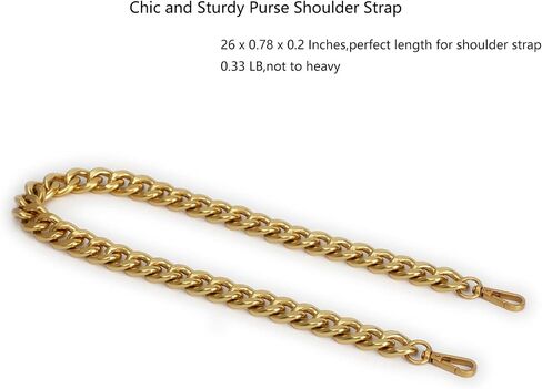 Xiazw 26 Inch Chic Metal Purse Chain Strap Handle Shoulder Straps Replacement Charms for Bag Handbags (Old Gold) in Saudi Arabia