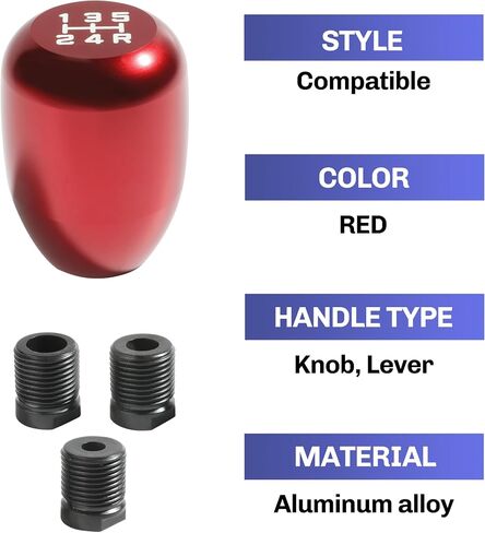 Shift Knob,Car Accessories Shifter Knobs,Gear Shift Knob,Shift Knobs,Stick Shift Knob,5 Speed Shift Knobs,Manual Shift KnobSuitable for Cars,Trucks,RV and Other General Models (Black) in Saudi Arabia