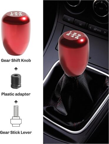 Shift Knob,Car Accessories Shifter Knobs,Gear Shift Knob,Shift Knobs,Stick Shift Knob,5 Speed Shift Knobs,Manual Shift KnobSuitable for Cars,Trucks,RV and Other General Models (Black) in Saudi Arabia
