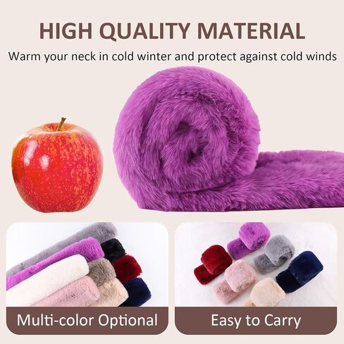 Women Fur Collar Scarf Winter Faux Fur Scarves for Women Cold Weather Lady Neck Warmer in Saudi Arabia