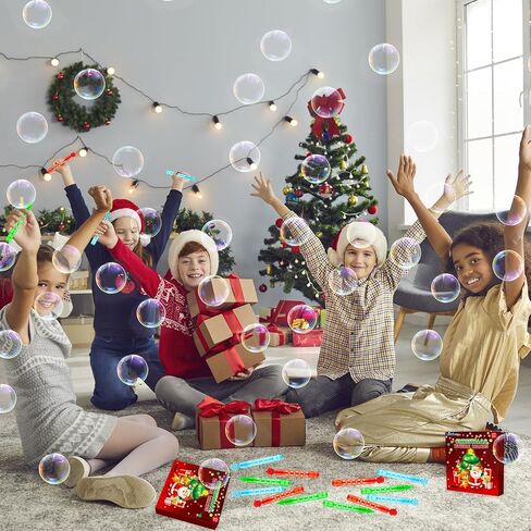 Christmas Mini Bubbles Wand Party Favors for Toddlers 20 Pack, Christmas Goodie Bags Stocking Stuffers Fillers for Kids, Small School Classroom Prizes Treats Toys Gifts Trinkets for Students in Kuwait