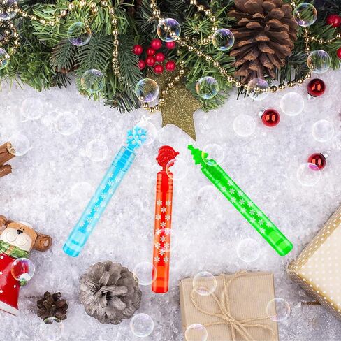 Christmas Mini Bubbles Wand Party Favors for Toddlers 20 Pack, Christmas Goodie Bags Stocking Stuffers Fillers for Kids, Small School Classroom Prizes Treats Toys Gifts Trinkets for Students in Kuwait
