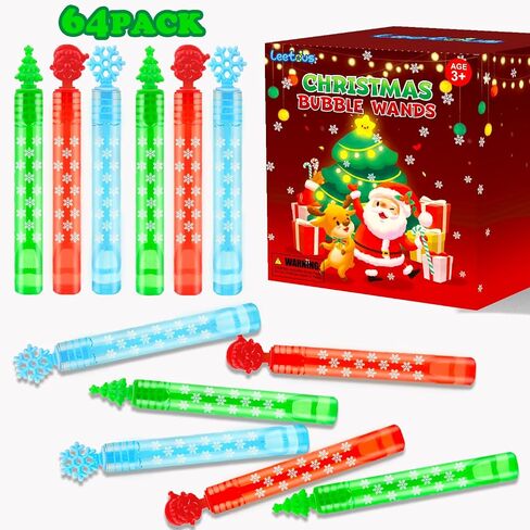Christmas Mini Bubbles Wand Party Favors for Toddlers 20 Pack, Christmas Goodie Bags Stocking Stuffers Fillers for Kids, Small School Classroom Prizes Treats Toys Gifts Trinkets for Students in Kuwait
