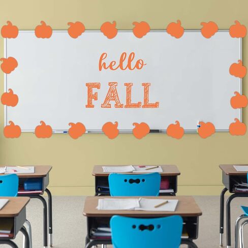 100 PCS Pumpkin Cutouts for Bulletin Board Decoration, Pumpkins Shape Paper Cutouts for Thanksgiving Fall Autumn Halloween Classroom Bulletin Board Party Decorations, 4x4 Inch in Kuwait