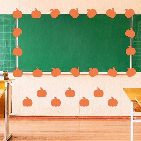 100 PCS Pumpkin Cutouts for Bulletin Board Decoration, Pumpkins Shape Paper Cutouts for Thanksgiving Fall Autumn Halloween Classroom Bulletin Board Party Decorations, 4x4 Inch in Kuwait