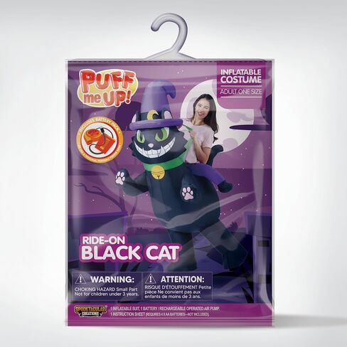 إبداعات Spooktacular أزياء الهالوين النسائية القابلة للنفخ، ركوب قطة سوداء تنفجر زي البالغين، بدلة قطة قابلة للنفخ لحفلات الهالوين التنكرية تحت عنوان in Saudi Arabia