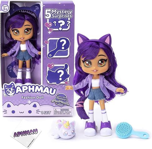 Aphmau Fashion Doll & Accessories Mermaid, 5 Mystery Surprise Toys, Exclusive Glitter MeeMeows Mini Figure, Official Merch in Saudi Arabia