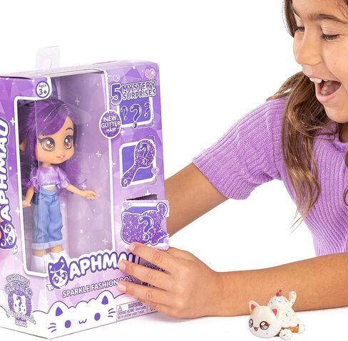 Aphmau Fashion Doll & Accessories Mermaid, 5 Mystery Surprise Toys, Exclusive Glitter MeeMeows Mini Figure, Official Merch in Saudi Arabia