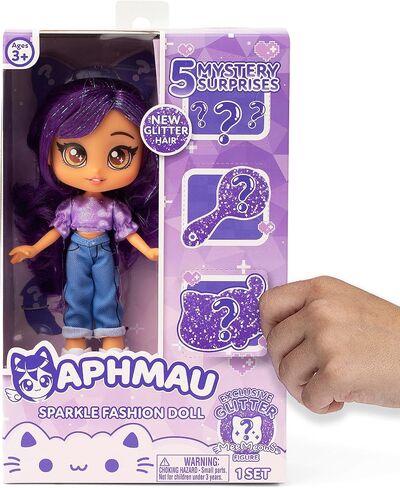 Aphmau Fashion Doll & Accessories Mermaid, 5 Mystery Surprise Toys, Exclusive Glitter MeeMeows Mini Figure, Official Merch in Saudi Arabia