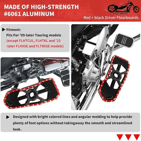 ألواح أرضية للسائق الأمامي من TDZ تناسب 2009-2023 Harley Touring Road King Road Glide Street Glide Electra Glide CVO Tri Glide in Kuwait