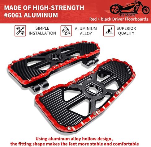 ألواح أرضية للسائق الأمامي من TDZ تناسب 2009-2023 Harley Touring Road King Road Glide Street Glide Electra Glide CVO Tri Glide in Kuwait