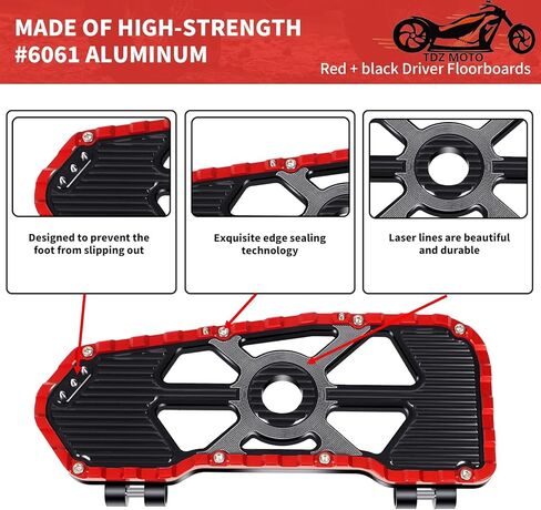 ألواح أرضية للسائق الأمامي من TDZ تناسب 2009-2023 Harley Touring Road King Road Glide Street Glide Electra Glide CVO Tri Glide in Kuwait