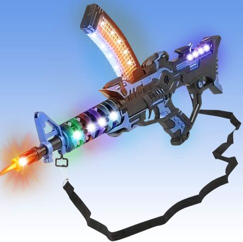 مسدس لعبة بندقية الفضاء المضيئة من ArtCreativity، تأثيرات LED وصوت رائعة، مسدس رشاش عسكري مقاس 20.5 بوصة مع بطاريات متضمنة، هدية رائعة للأولاد والبنات in Saudi Arabia