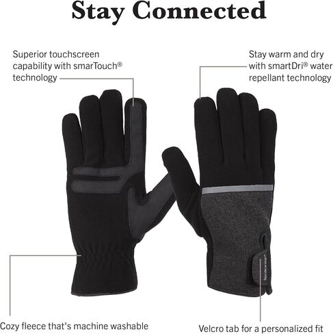 قفاز Isotoner Tech القابل للتمدد للرجال مع إغلاق فيلكرو in Kuwait