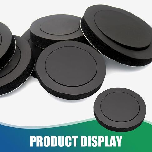 4 PCS Car Audio Speaker Sound Concentration Pad, 7.67" OD 5.53" ID Door Sound Insulation Speaker Slow Rebound Sealing Pad, Self-Adhesive Mounting Accessories, for Cars, Trucks, SUVs (Black) in Saudi Arabia