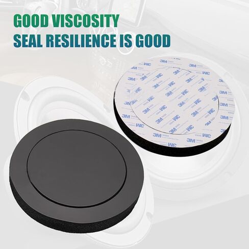 4 PCS Car Audio Speaker Sound Concentration Pad, 7.67" OD 5.53" ID Door Sound Insulation Speaker Slow Rebound Sealing Pad, Self-Adhesive Mounting Accessories, for Cars, Trucks, SUVs (Black) in Saudi Arabia