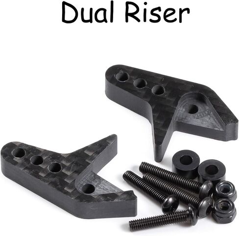 Single/Dual Carbon Rear Upper Link Riser Adjustable for RC Crawler Axial 1/10 Capra F9 Portal Axle Anti Squat Upgrade Parts (Single Riser) in Saudi Arabia
