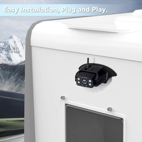 RV Trailer Backup Camera Wireless 2-Cameras: Easy Setup Plug and Play for Furrion Pre-Wired System Recording 7" Touch Key Monitor HD 1080P Truck Camper Fifth Wheel Rear View Cam 4-Channel DoHonest V23 in Kuwait