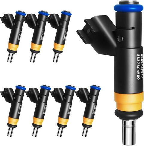 محاقن الوقود المطورة تناسب سيارات الجيب: كوماندر/جراند شيروكي، لكرايسلر: 300، لدودج: تشارجر/تشالنجر/دورانجو/رام 1500 2500 3500، 5.7L/6.1L 2005-2018، استبدال # 05037479AA (8 قطع) in Kuwait