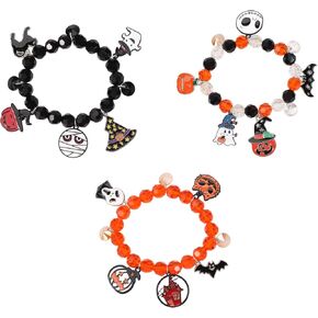QWALIT Halloween Accessories Halloween Earrings for Women Halloween Jewelry Halloween Bracelets Halloween Necklace Pumpkin Halloween Charm Bracelet