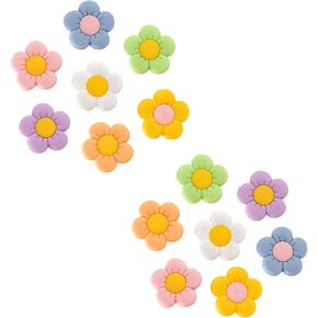 Flower Shoe Charms for Croc Clog Sandals Bracelets Accessories Decoration, Summer Cute Daisy Shoe Charms for Adults Women Birthday Party Favor