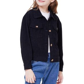 WULFUL Girl's Fashion Button Down Corduroy Jackets Casual Fall Jackets Teen Girl Outerwear