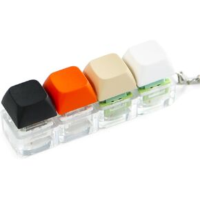 Keyboard Fidget Toy with Mute and Clicky Switches, Fidget Keyboard for Relief Your Stress, Keyboard Fidget Keychain for Office and Classroom, Fidget Toy Gift for Quiet and Noisy Environments