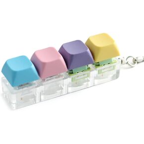 Silent & Clicky in One Keyboard Fidget, Fidget Keyboard for Office and Classroom, Avoid Disturbing Others Stress Relieving Toy, Fidget Toys to Relief Stress, Keyboard Fidget Keychain Gift