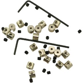 20PCS Locking Pin Backs Pin Keepers with Wrench Screwdriver Cap Bundle Clamp Badge Accessories Suitable for Fastening Pins Studs Fixing Leather Vests Jackets Hats