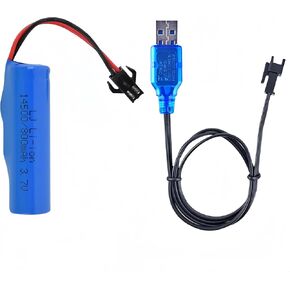 3.7V 800mah 5C Li-ion Battery SM-2P Plug with USB Chargers for Double Sided RC Stunt Car Tumbling Amphibious RC Car
